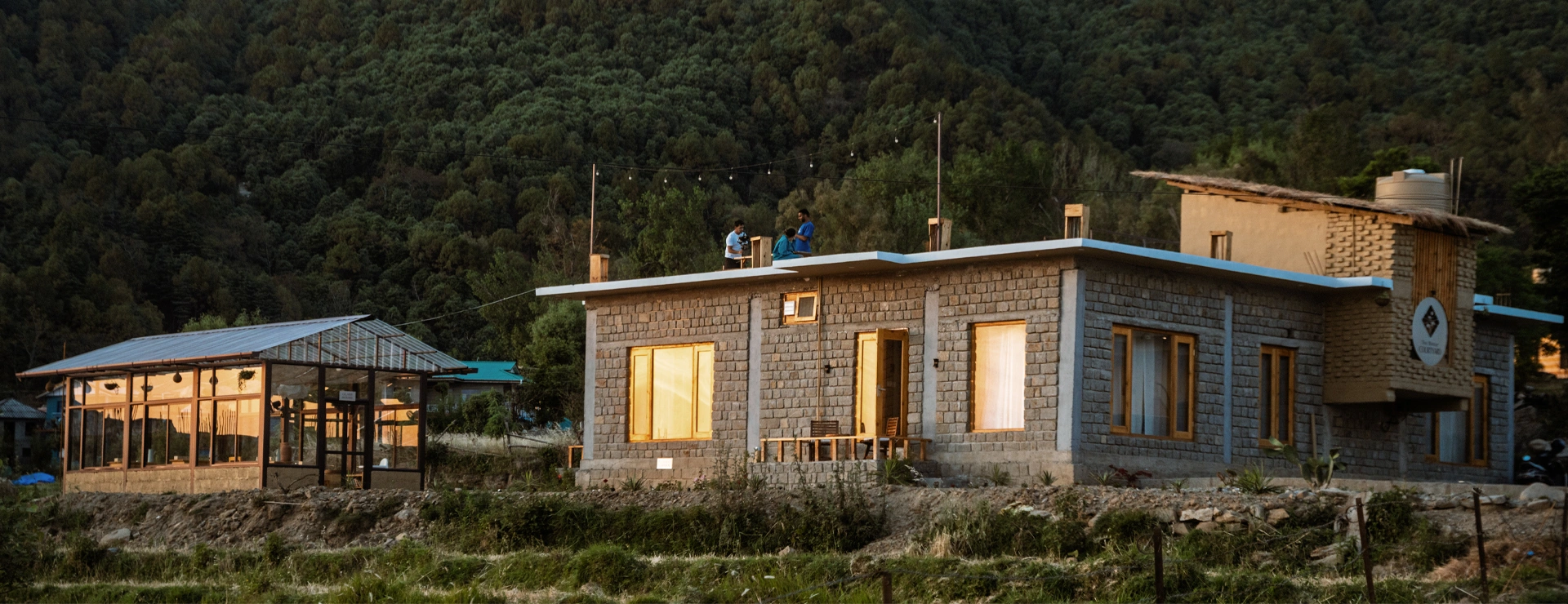 Courtyard-Facing Design with Mountain Views