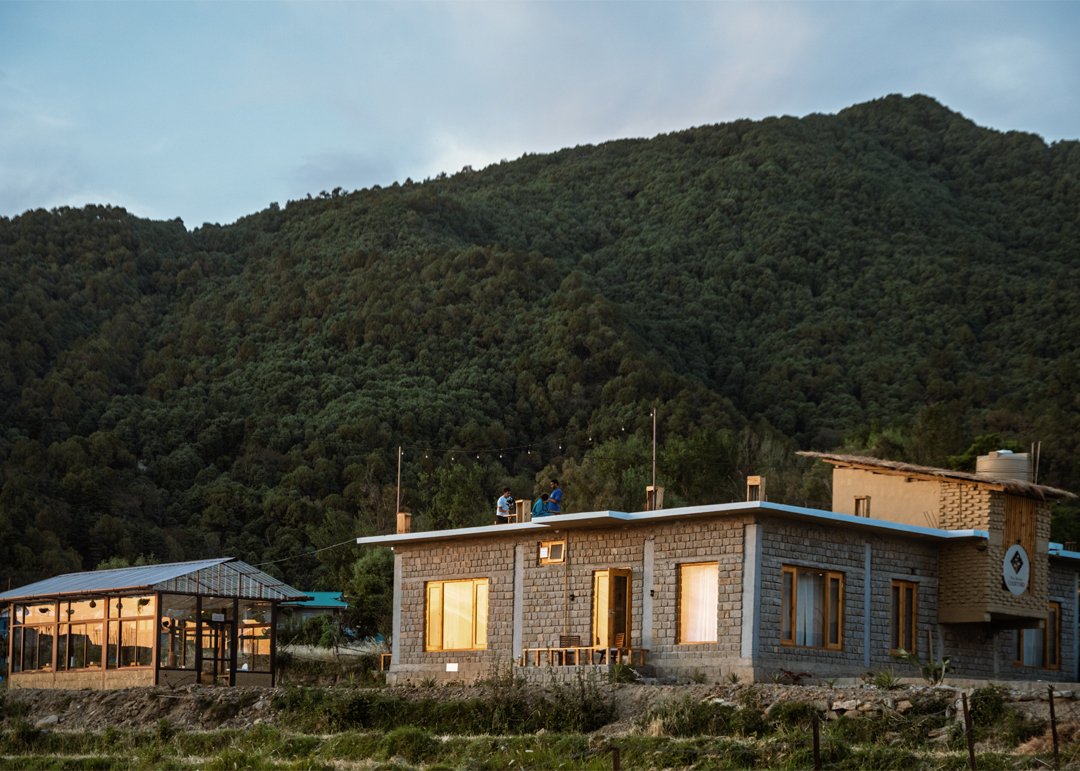 Courtyard-Facing Design with Mountain Views