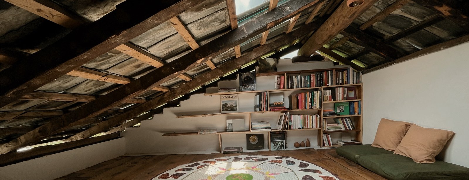 Cozy Library in Attic